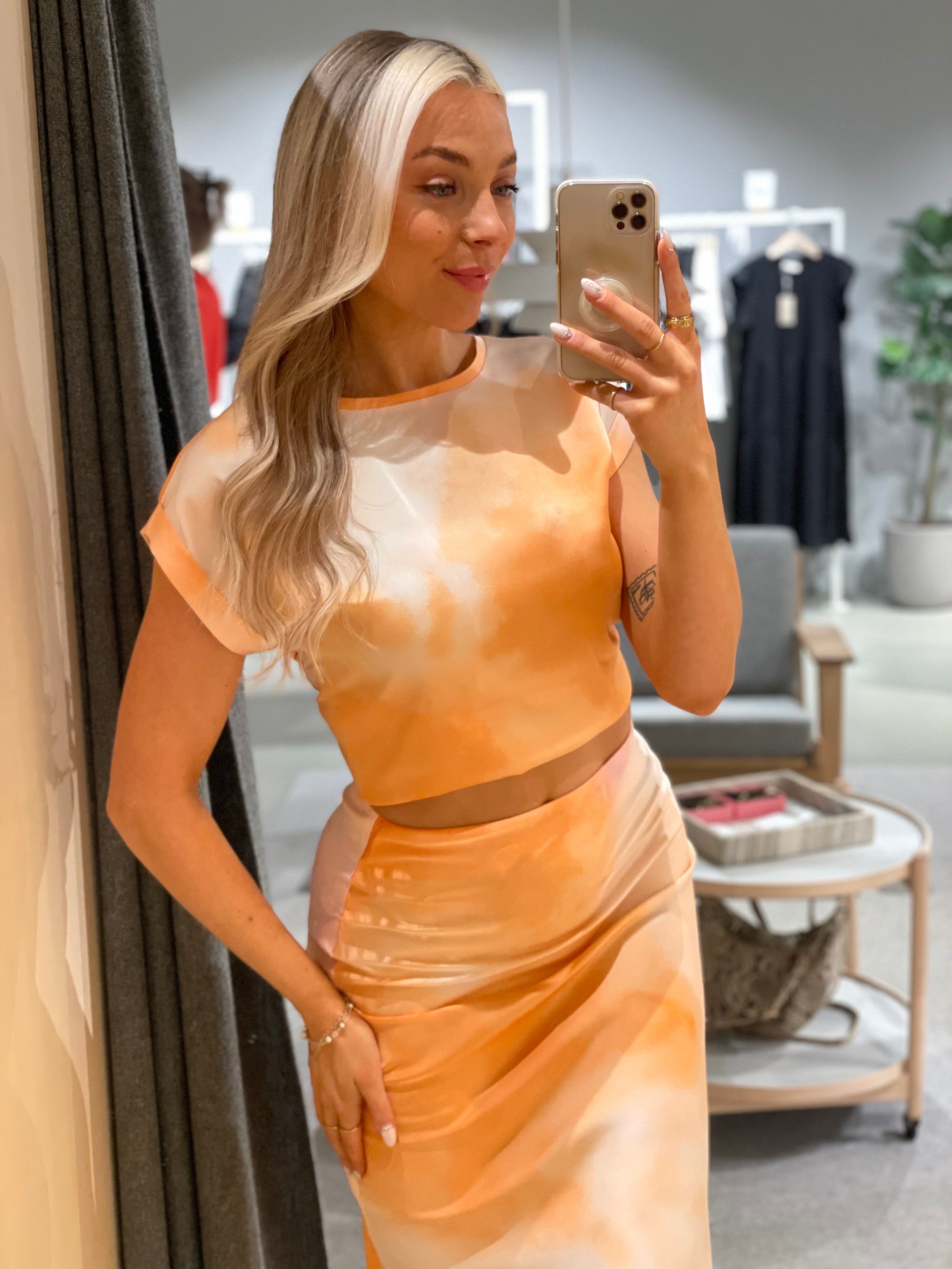 VIELLETTE Top - Cadmium Orange